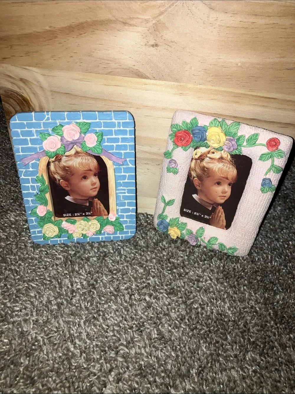 Hallmark Pink and Blue Floral Kids Picture Frames